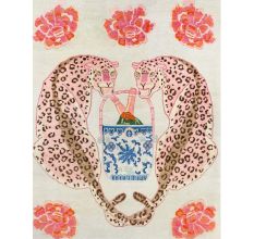 Rhyann Pink Leopard Handmade Wool